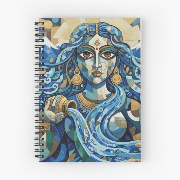 Item preview, Ganga Goddess Cubist Painting  designed and sold by shantilovesart.