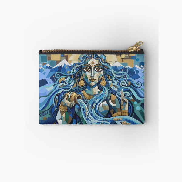 Item preview, Ganga Goddess Cubist Painting  designed and sold by shantilovesart.