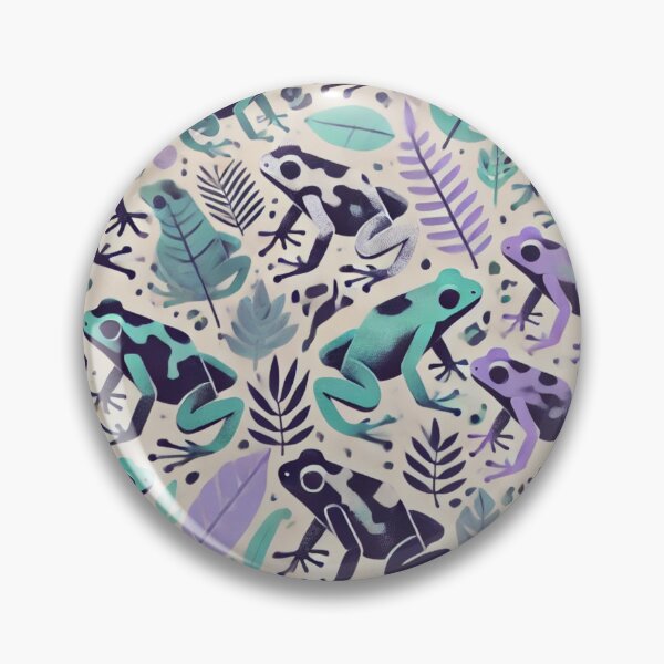 Item preview, Neon Tree Frog Pattern on Black – Tropical Frog  designed and sold by TEEJAMBOREE.