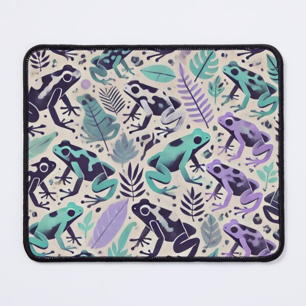 Item preview, Neon Tree Frog Pattern on Black – Tropical Frog designed and sold by TEEJAMBOREE.