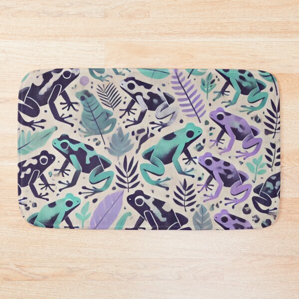 Item preview, Neon Tree Frog Pattern on Black – Tropical Frog  designed and sold by TEEJAMBOREE.