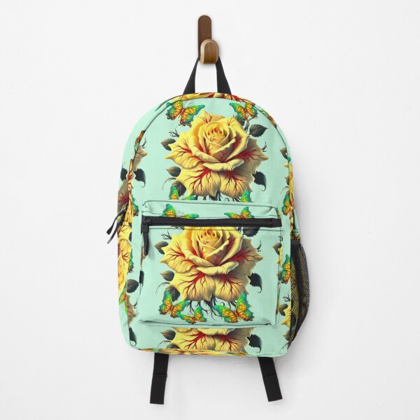 Item preview, Fantasy art, yellow roses and butterflies designed and sold by LoneAngel.