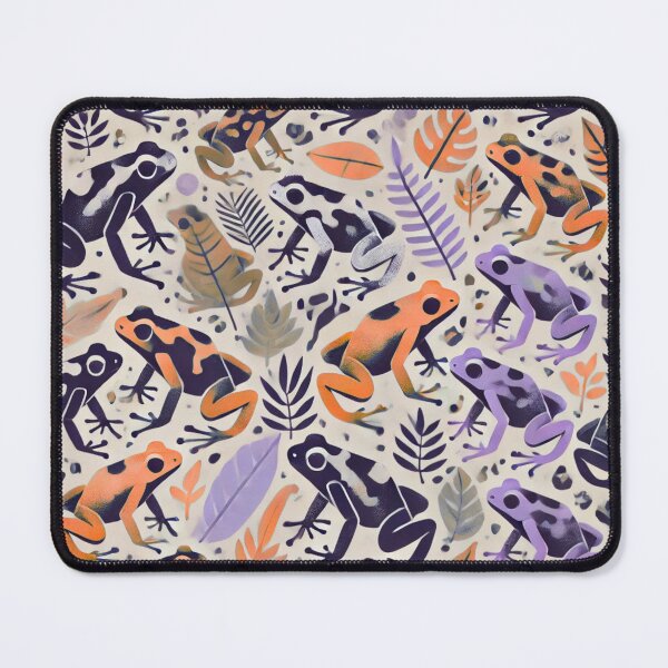 Item preview, Neon Tree Frog Pattern on Black – Tropical Frog designed and sold by TEEJAMBOREE.