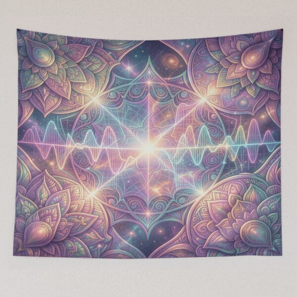 Item preview, Cosmic Frequency Mandala – Light, Harmony and Vibrant Energy Fusion designed and sold by FotoworldEdel.
