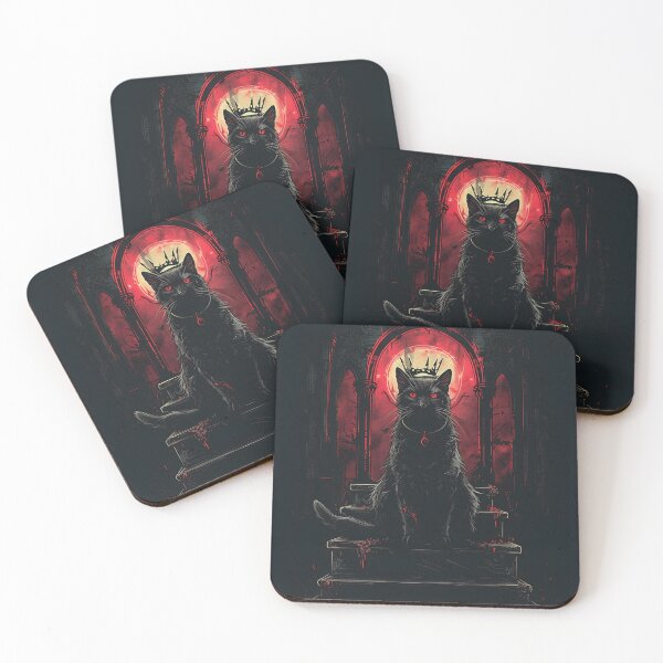 Item preview, The Shadow Court — Gothic Cat Art Print designed and sold by Mourne & Dusk.