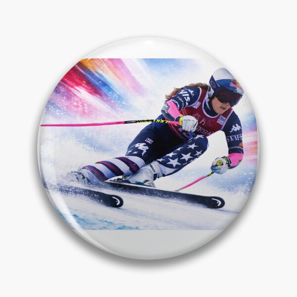 Item preview, indsey Vonn Inspired Alpine Ski Racing – Colorful Winter Sports Design designed and sold by Sashka-.