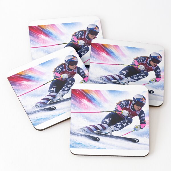 Item preview, indsey Vonn Inspired Alpine Ski Racing – Colorful Winter Sports Design designed and sold by Sashka-.