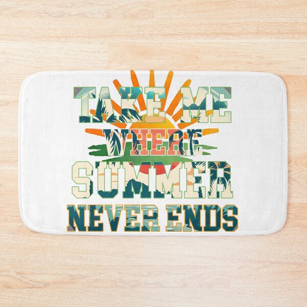 Item preview, Take Me Where Summer Never Ends - Tropical Palm Sunset Typography Art Print designed and sold by DesignArtist.ia.