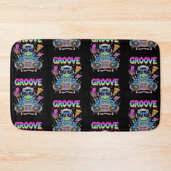 Item preview, Groove Space Cat – Neon Funky Cosmic Art designed and sold by Dogandesighn.