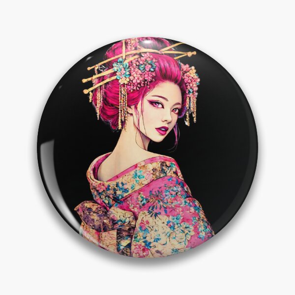 Item preview, Neon Oiran Japanese Aesthetic Art designed and sold by  EDO BEAST.