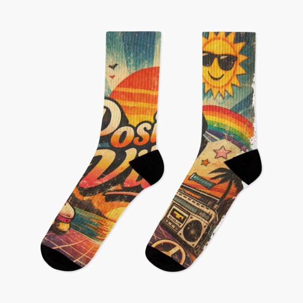 Artikelvorschau, Retro-Positive Vibes, 80er-Jahre-Grunge-Ästhetik, Sonnenuntergangsdesign entworfen und verkauft von mirojurin by AXXISS .