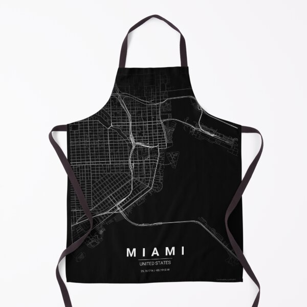 Item preview, Miami, United States — Minimalist Street Map (Midnight Black) designed and sold by Lovely Maps.