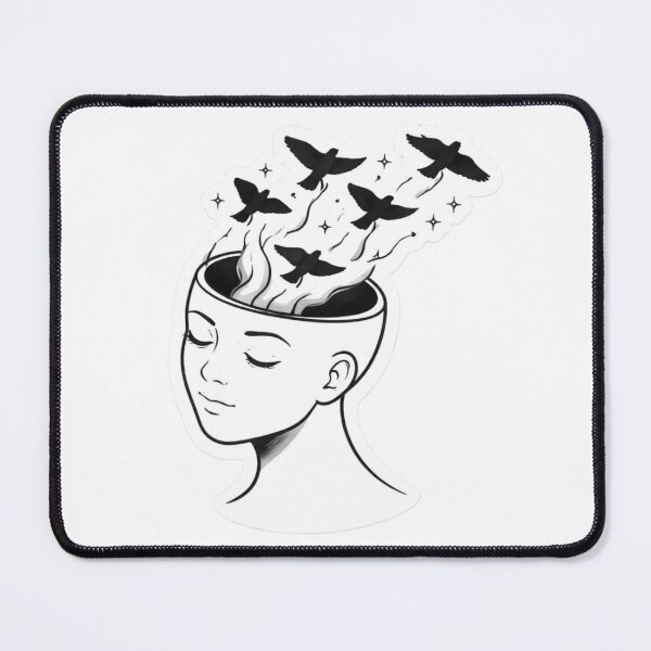 Item preview, Mind Freedom Abstract Art | Mental Health Awareness Aesthetic Minimal Line Drawing designed and sold by Dasts Cart.