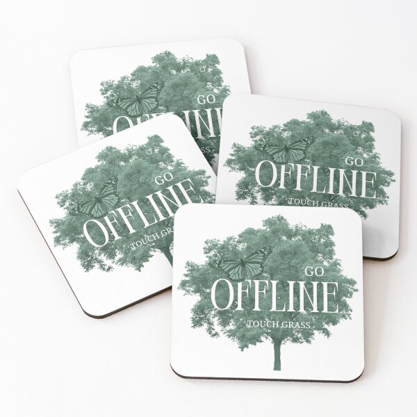 Item preview, go offline: touch grass & be happy // retro brutalism aesthetic designed and sold by zlivy.