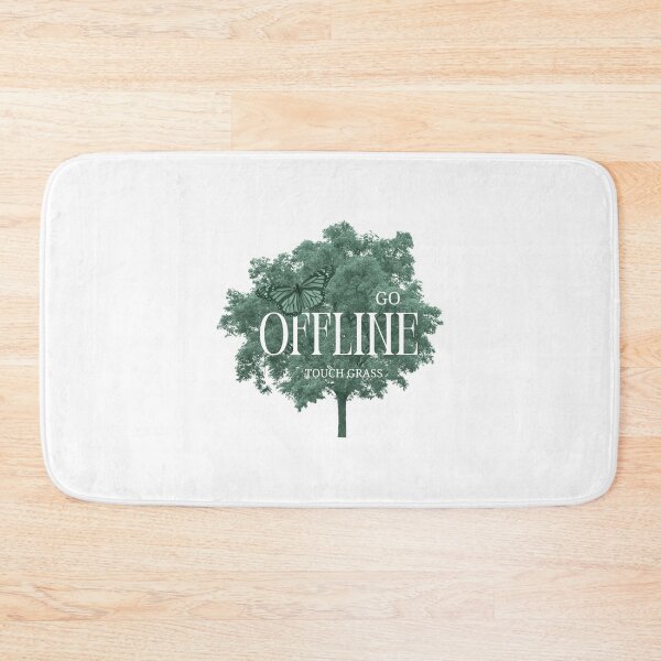 Item preview, go offline: touch grass & be happy // retro brutalism aesthetic designed and sold by zlivy.