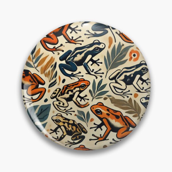 Item preview, Neon Tree Frog Pattern on Black – Tropical Frog  designed and sold by TEEJAMBOREE.