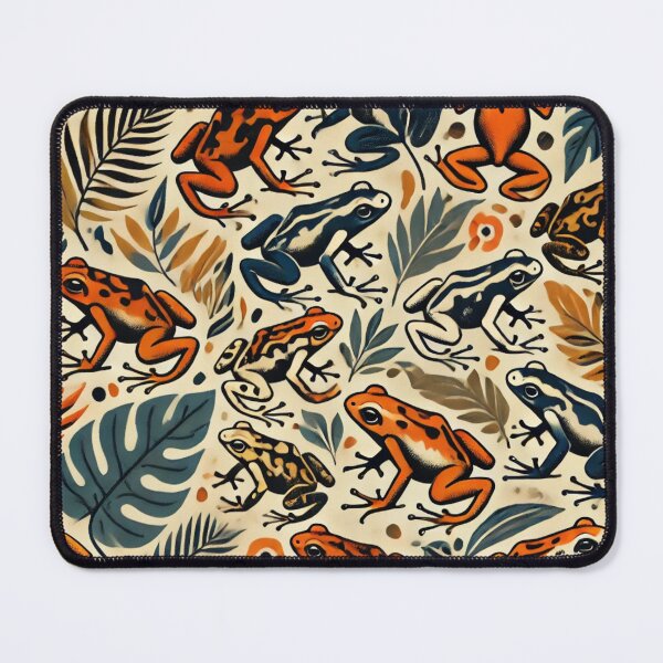 Item preview, Neon Tree Frog Pattern on Black – Tropical Frog designed and sold by TEEJAMBOREE.