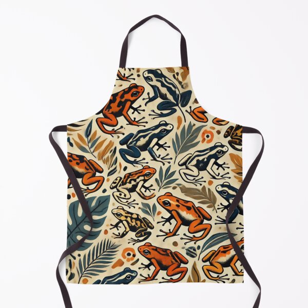Item preview, Neon Tree Frog Pattern on Black – Tropical Frog designed and sold by TEEJAMBOREE.