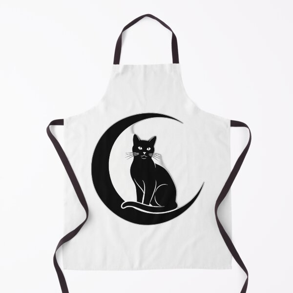 Item preview, Sitting Black Cat Crescent Icon designed and sold by IllumeInk.