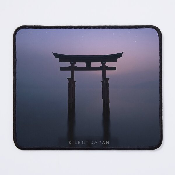 Item preview, Torii Gate at Twilight — Japandi Night Sky Art Print designed and sold by SILENT JAPAN.