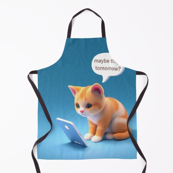 Item preview, Funny Introvert ginger Cat Ignoring Text Reply Tomorrow Cute Kawaii Cat Relatable Humor Design  designed and sold by Tpac-goods.