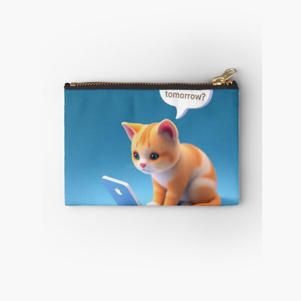 Item preview, Funny Introvert ginger Cat Ignoring Text Reply Tomorrow Cute Kawaii Cat Relatable Humor Design  designed and sold by Tpac-goods.