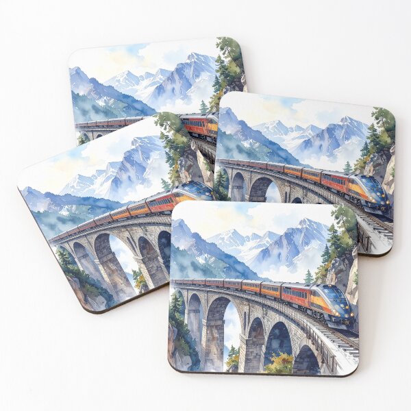 Item preview, Train journey in the mountains designed and sold by LiskoDesign.