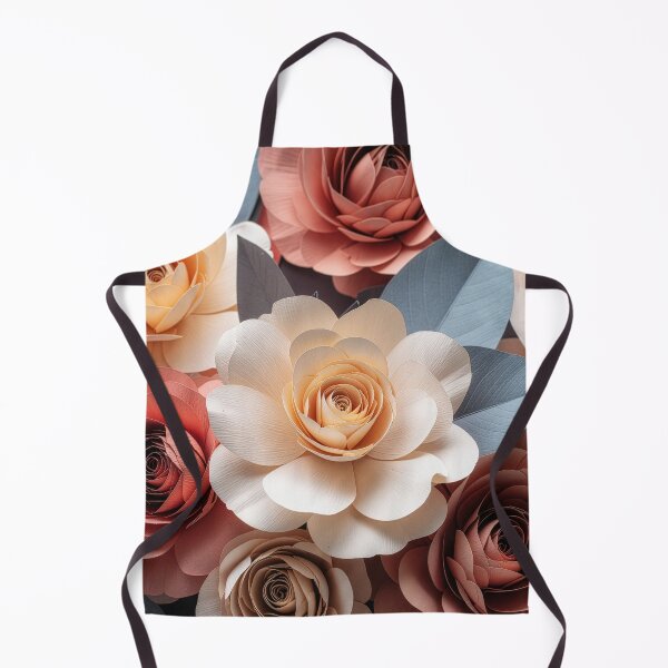Item preview, Modern Paper Cut Rose Floral Illustration designed and sold by Rutvain.