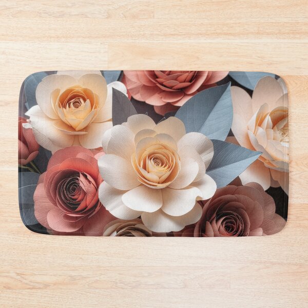 Item preview, Modern Paper Cut Rose Floral Illustration designed and sold by Rutvain.