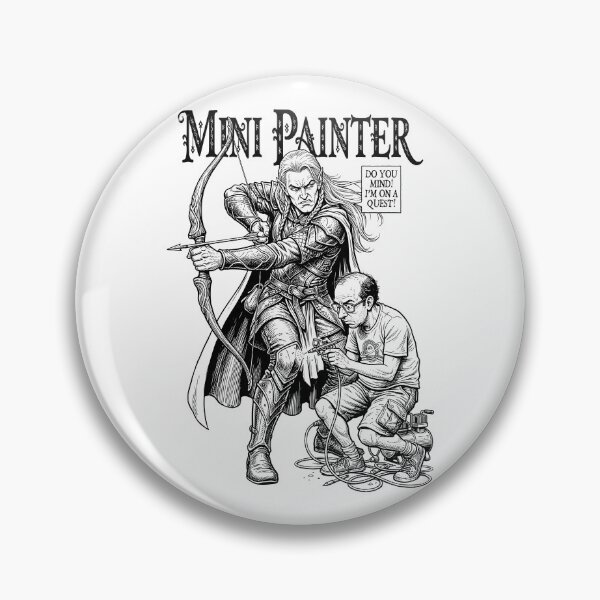 Item preview, Fantasy Miniature Painter Elf Funny Airbrush Painting RPG designed and sold by GrandeDuc.