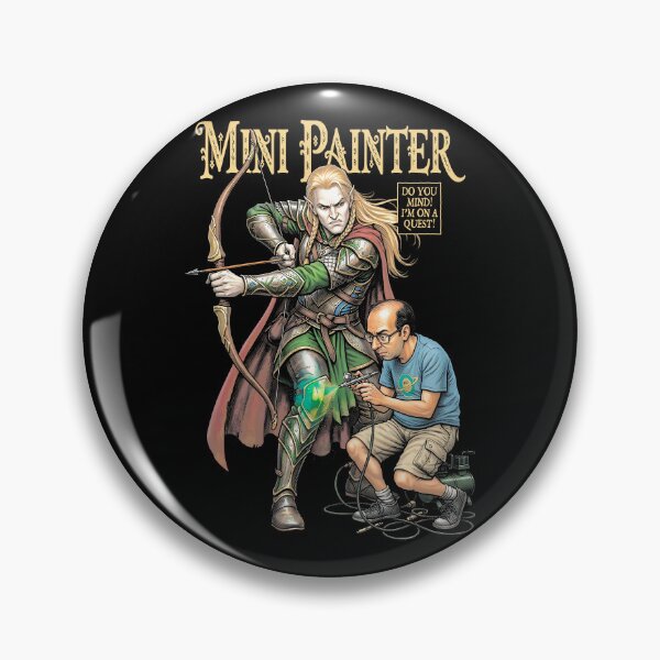 Item preview, Fantasy Miniature Painter Elf Funny Airbrush Painting RPG designed and sold by GrandeDuc.
