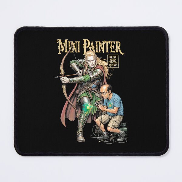 Item preview, Fantasy Miniature Painter Elf Funny Airbrush Painting RPG designed and sold by GrandeDuc.