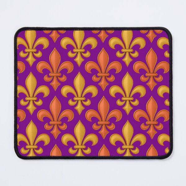 Item preview, Purple Orange Yellow Fleur-de-lis Design designed and sold by PatternTitan.