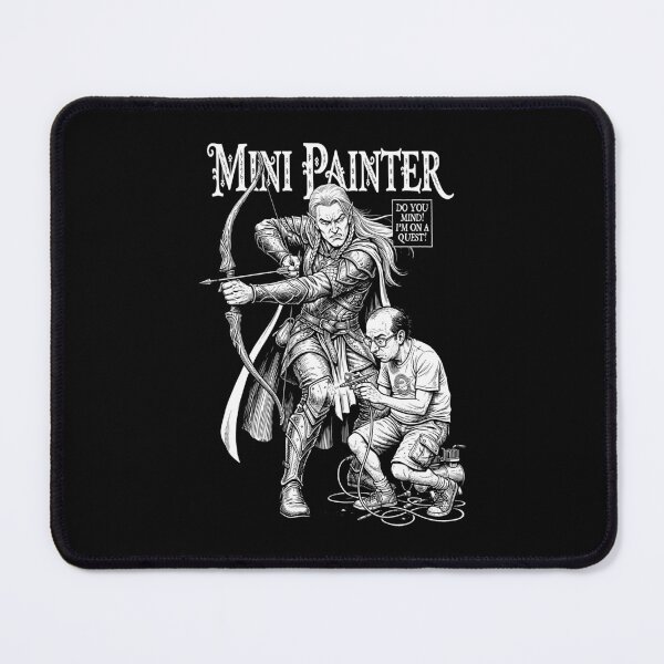 Item preview, Fantasy Miniature Painter Elf Funny Airbrush Painting RPG designed and sold by GrandeDuc.