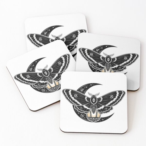 Item preview, Moth Crescent Lantern Icon designed and sold by IllumeInk.