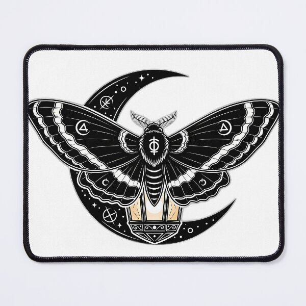 Item preview, Moth Crescent Lantern Icon designed and sold by IllumeInk.