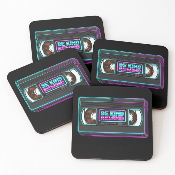 Artikelvorschau, Retro-VHS-Kassette „Sei nett“ – Zurückspulen – Neon-Pixel-Kunst entworfen und verkauft von artistastshirt.
