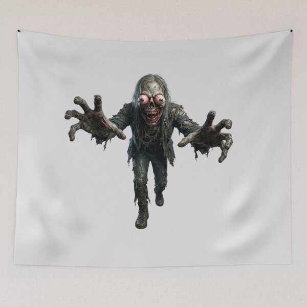 Item preview, Realistic Zombie Head with Bulging Eyes Reaching Out – Scary Horror, Undead Monster Design designed and sold by Cauldron Crafts.