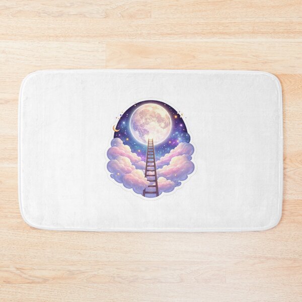 Item preview, Ladder To The Moon Aesthetic Dreamy Galaxy Clouds Sticker designed and sold by Dasts Cart.