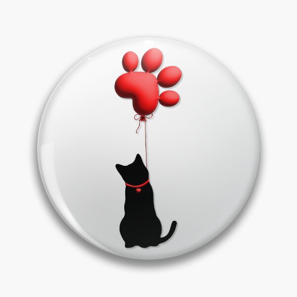 Item preview, Cat with Balloon designed and sold by Owlies-Barn.