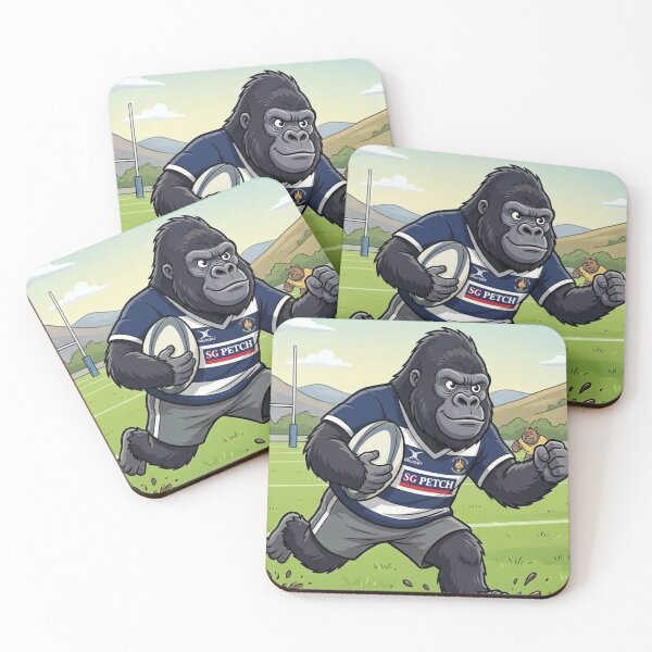 Item preview, Bishop Auckland RFU - Gorilla cartoon designed and sold by Bigkite.