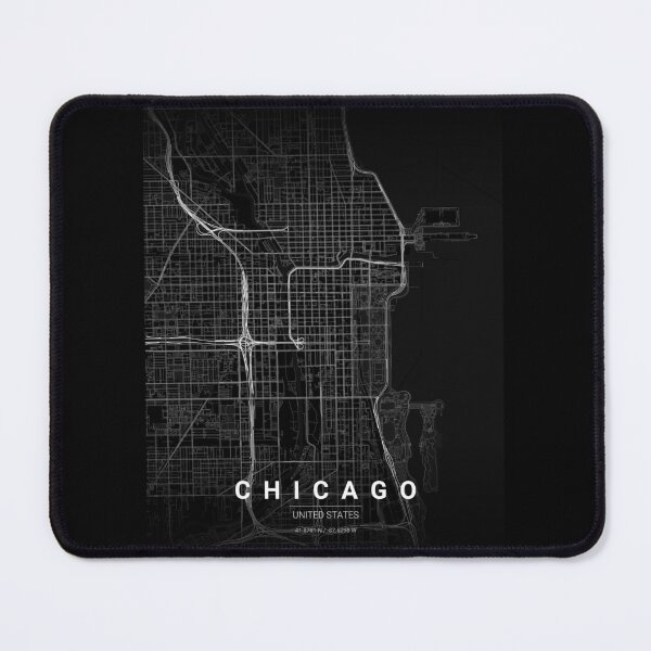 Item preview, Chicago, United States — Minimalist Street Map (Midnight Black) designed and sold by Lovely Maps.