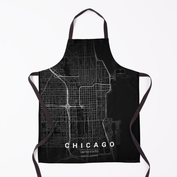 Item preview, Chicago, United States — Minimalist Street Map (Midnight Black) designed and sold by Lovely Maps.