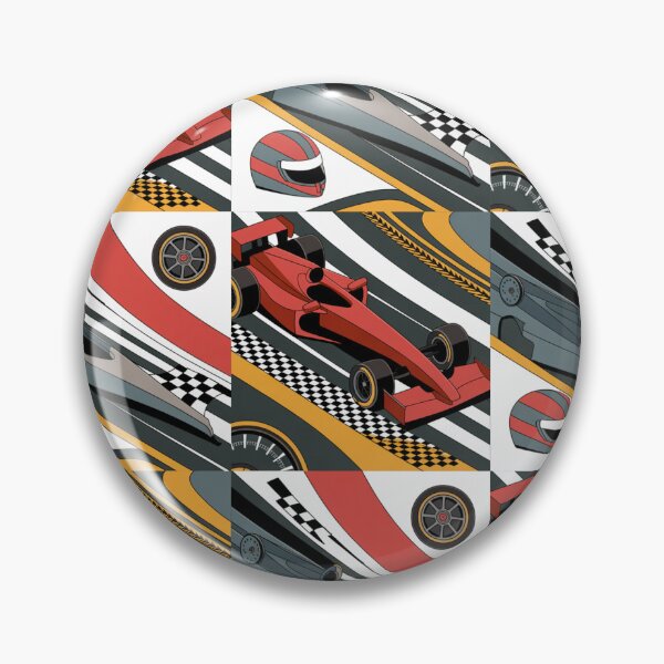 Item preview, Formula Racing Seamless Pattern – F1 Cars, Track & Racing Helmet designed and sold by Midnight Veil Designs.