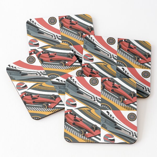 Item preview, Formula Racing Seamless Pattern – F1 Cars, Track & Racing Helmet designed and sold by Midnight Veil Designs.
