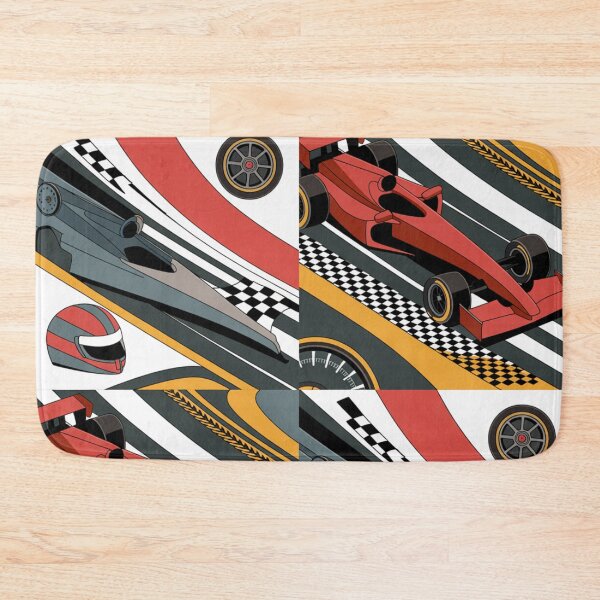 Item preview, Formula Racing Seamless Pattern – F1 Cars, Track & Racing Helmet designed and sold by Midnight Veil Designs.
