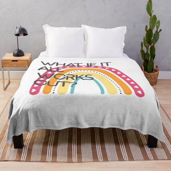 Item preview, What If It All Works Out? Positive Thinking Quote designed and sold by SkeletonsDanger.