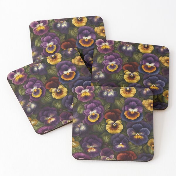 Item preview, Dark Pansies  Floral Pattern designed and sold by pinkal.