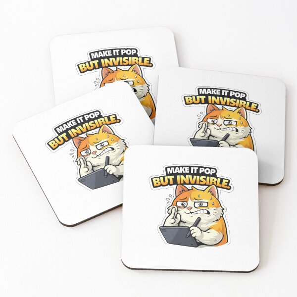Item preview, Make It Pop But Invisible. — Graphic Designer Cat Sticker designed and sold by Gentlestate.