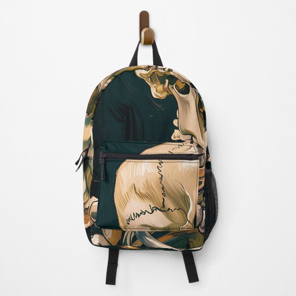 Item preview, Skeleton with cigarette in the style of Van Gogh designed and sold by PrintableTravel.
